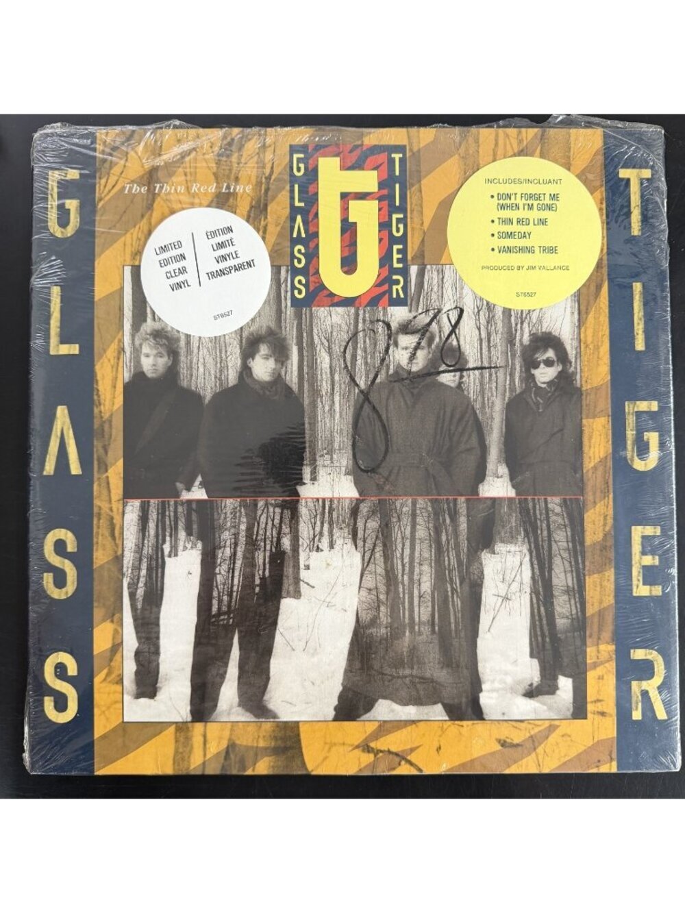 Glass Tiger – The Thin Red Line 1986 Clear Vinyl Limited Edition LP, Rare